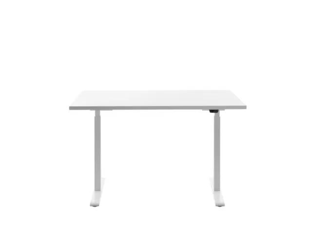 Elektrisch ihv bureau,HxBxD 700-1200x1200x800mm,blad wit,T-voet wit