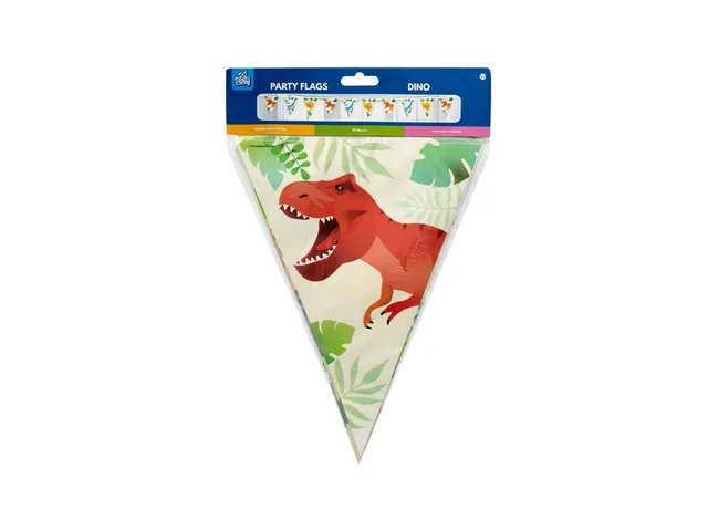 Vlaggenlijn 10 meter Party Flags foil Dino