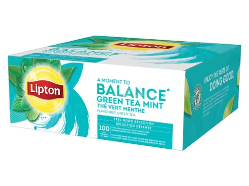 Thee Lipton Green Tea Mint Met Envelop 100Stuks