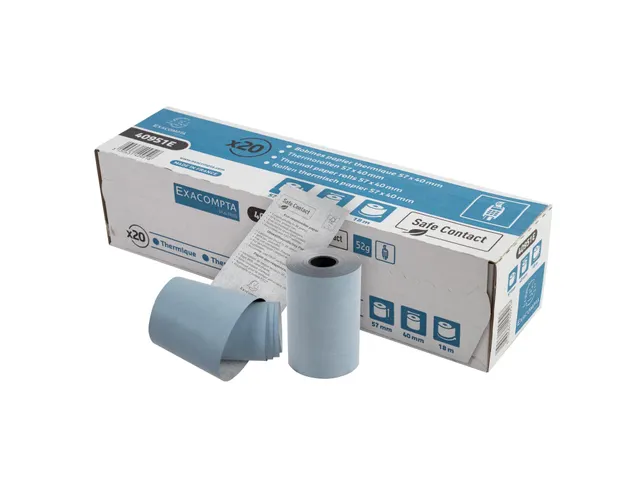 Exacompta Kassarol 40951E Blauw 57mmx40mmx12mm x 18m 20 Rollen