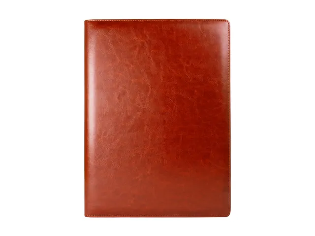 Schrijfmap Multo Hannibal A4 cognac kunstleder met schrijfblok