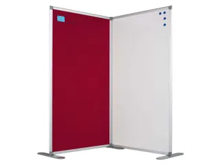 Smit Visual scheidingswand 180x100cm Whiteboard dubbelzijdig wit - 1