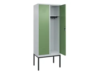locker,HxBxD 2120x800x500mm,2vak,vak B 400mm,cil.-slot,voetonderstel - 2