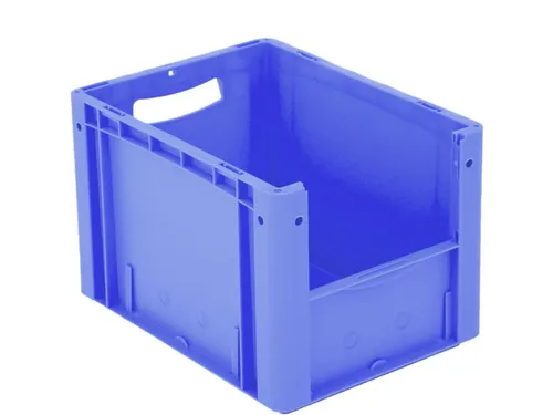 Euronorm Stapelkrat M. Grijpopening Pp Hxlxb 270X400X300Mm Blauw