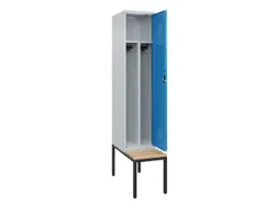 locker met bank,voor scheiding van kleding,HxBxD 2120x400x815mm,1vak