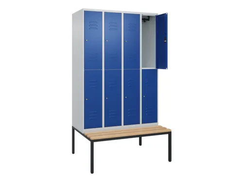 Dubbeldekse dekenkist,HxBxD 2120x1200x815mm,4x2vak.,vak B 300mm