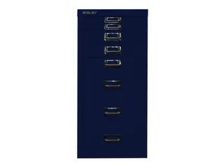 kantoor-ladekast HxBxD 590x279x380mm 8 laden romp oxfordblauw staal - 3