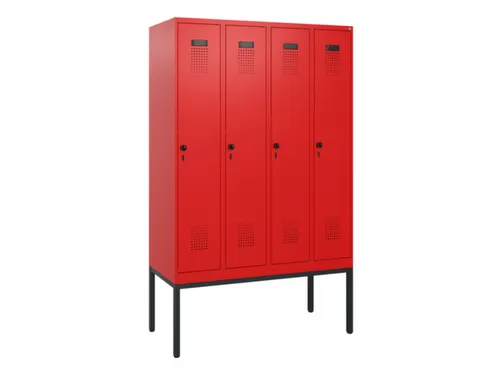 schoollocker,HxBxD 1950x1200x500mm,4vak,vak B 300mm,draaigrendel
