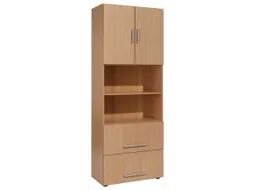 kantoor-combikast HxBxD 2160x800x420mm dubbele vleugeldeur beuken