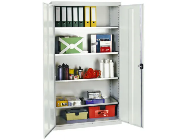 Materiaalkast Hxbxd 1800x1000x500mm 4legborden Uitschuifbaar Ral7035