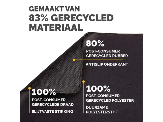 Muismat Fellowes Breyta XL zwart 21x28cm