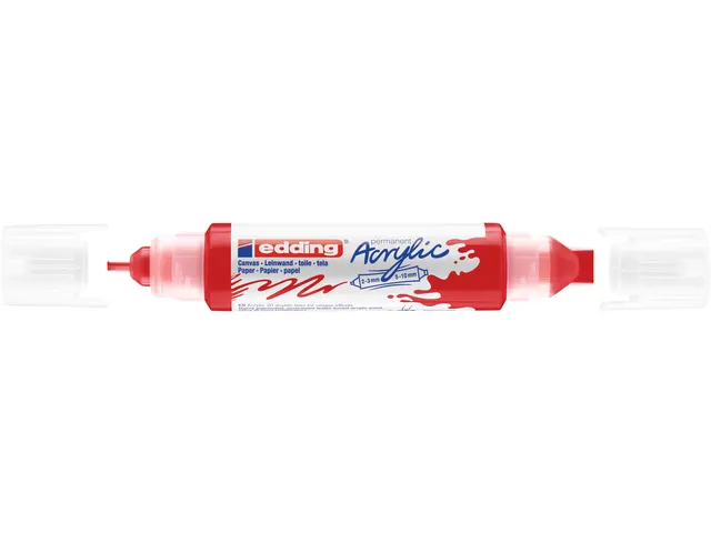 Acrylmarker edding e-5400 3D double liner verkeersrood