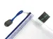 etui DIN PVC-vrij transparant blauw met ritssluiting
