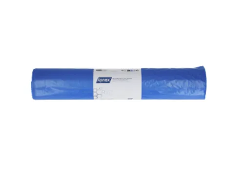 Afvalzak Hynex 70x110cm LDPE recycled T40 120L blauw rol à 20 stuks