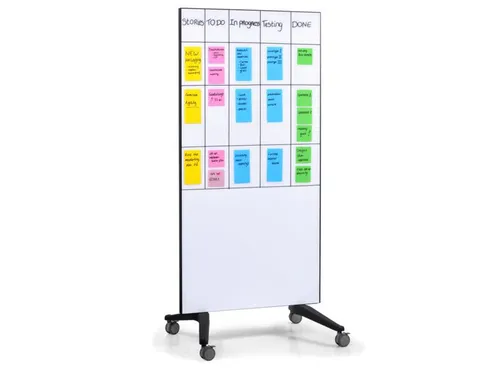 Mobiel Glasbord Wit Magnetisch 90x175cm