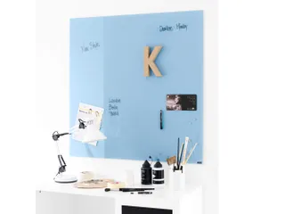 Glasmagneetbord Naga 100x100cmlichtblauw - 1