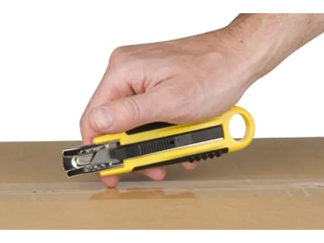 Veiligheidssnijmes Met Terugschietfunctie 18mm Geel/Zwart