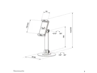 Tabletstand DS15540WH1 Kantelbaar 4.7-12.9 Inch Wit - 5