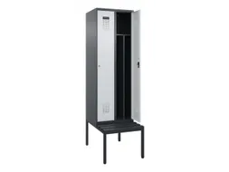 locker met bank,voor scheiding van kleding,HxBxD 2120x600x815mm,2vak