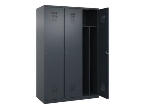 locker voor scheiding van kleding,HxBxD 1850x1200x500mm,3vak