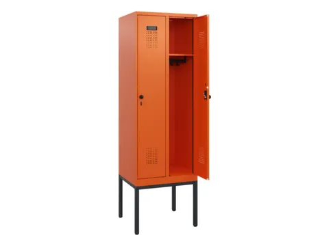 schoollocker,HxBxD 1950x600x500mm,2vak,vak B 300mm,draaigrendel