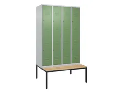 Dubbeldekse dekenkist,HxBxD 2120x1200x815mm,4x2vak.,vak B 300mm