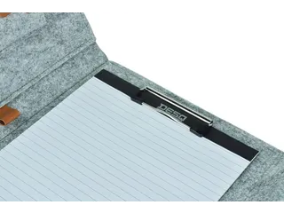 DESQ Schrijfmap A4 Dutch Design Grijs vilt met clipboard en elastiek - 6