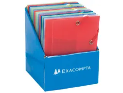 Elastomap 3 kleppen Polypro Chromaline pocket formaat 12x16cm Assorti