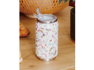 Thermosbeker Les Artistes Paris blik 280ml Unicorn Ivory met Rietje - 4