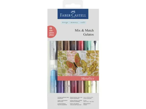Gelatos Aquarelkrijt Faber-castell Metallic Etui A 12 Stuks
