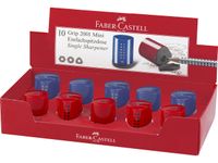 puntenslijper Faber-Castell GRIP 2001 mini blauw/rood assorti display