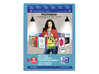 Showalbum Oxford Polyvision A4 40 Tassen PP blauw - 1