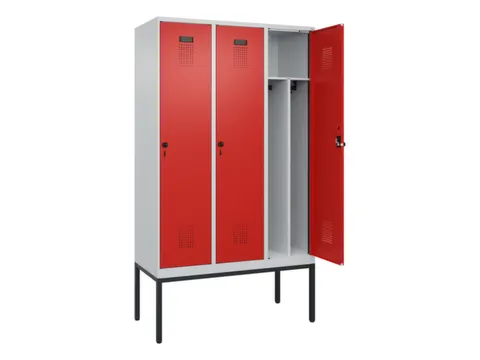 locker voor scheiding van kleding,HxBxD 2120x1200x500mm,3vak