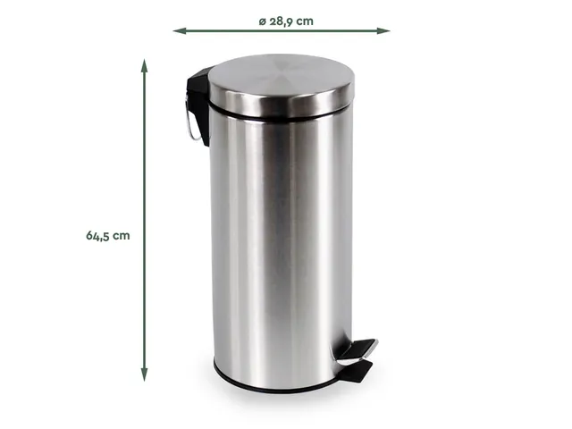 Pedaalemmer BRASQ 30 liter rvs