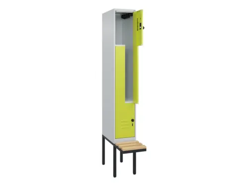Z-garderobekast,HxBxD 2120x300x815mm,2vak,vak B 300mm,draaigrendel