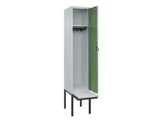locker met bank,HxBxD 2120x400x815mm,1vak,vak B 400mm,draaigrendel - 1