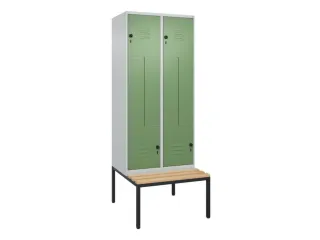 Z-garderobekast,HxBxD 2120x800x815mm,4vak,vak B 400mm,draaigrendel - 1