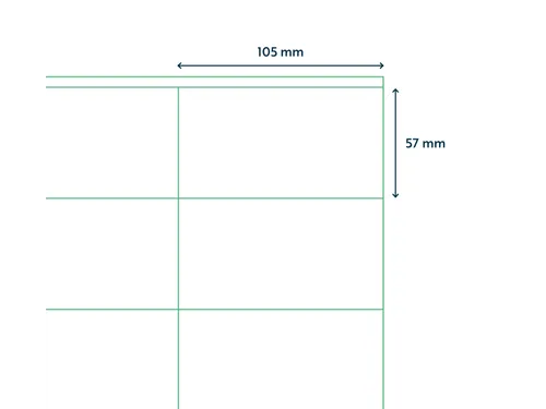 Etiket Rillstab 105x57mm Wit
