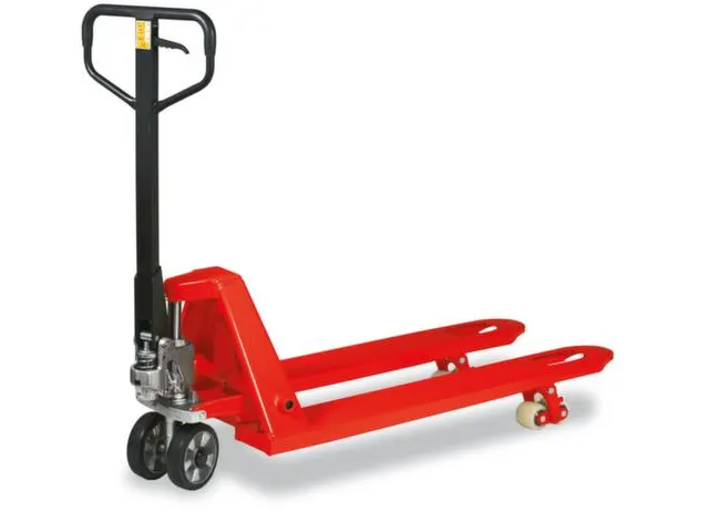 Palletwagen 2.5t Zwenk-/vorkwielen Nylon Dubbelvoudig Vorklengte 810mm