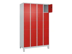 lockerkast,HxBxD 1950x1200x500mm,4x5vakken,vak B 300mm,cil.-slot