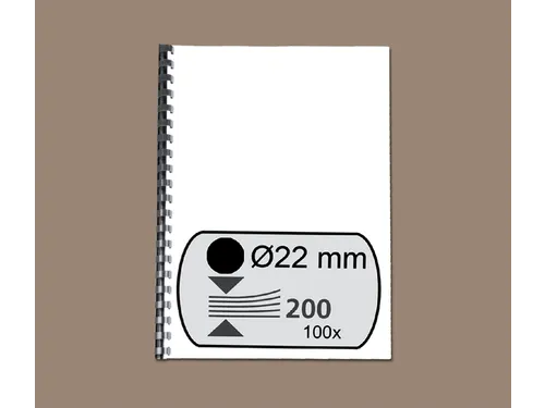 Bindrug GBC 22mm 21-rings A4 zwart 100stuks