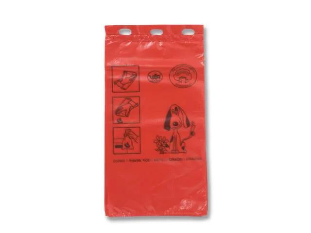 hondenpoepzakjes,dikte 15 µm,LxB 350x200mm,rood
