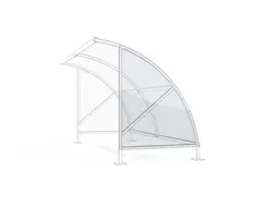 Zijwand,V. Overdekte Fietsenstalling,Aanbouw Rechts,Wand Polycarbonaat