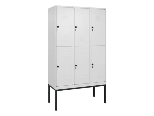 dubbeldekse locker,HxBxD 2120x1200x500mm,3x2vak.,vak B 400mm