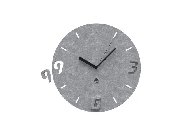 wandklok recycled PET grijs 30 cm.