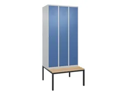 locker met bank,HxBxD 2120x900x815mm,3vak,vak B 300mm,cil.-slot