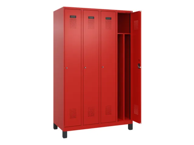 locker voor scheiding van kleding,HxBxD 1950x1200x500mm,4vak