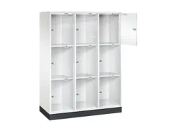 grootvolume-lockersysteem,HxBxD 1750x1220x500mm,3x3vakken,cil.-slot