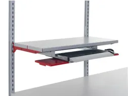 uittreklade voor toetsenbord,v. paktafel,BxD 1000x400mm,m. plank