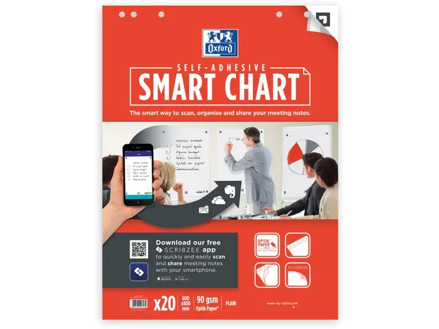 Flipoverpapier Oxford smart 60x80cm blanco 90gr 20v